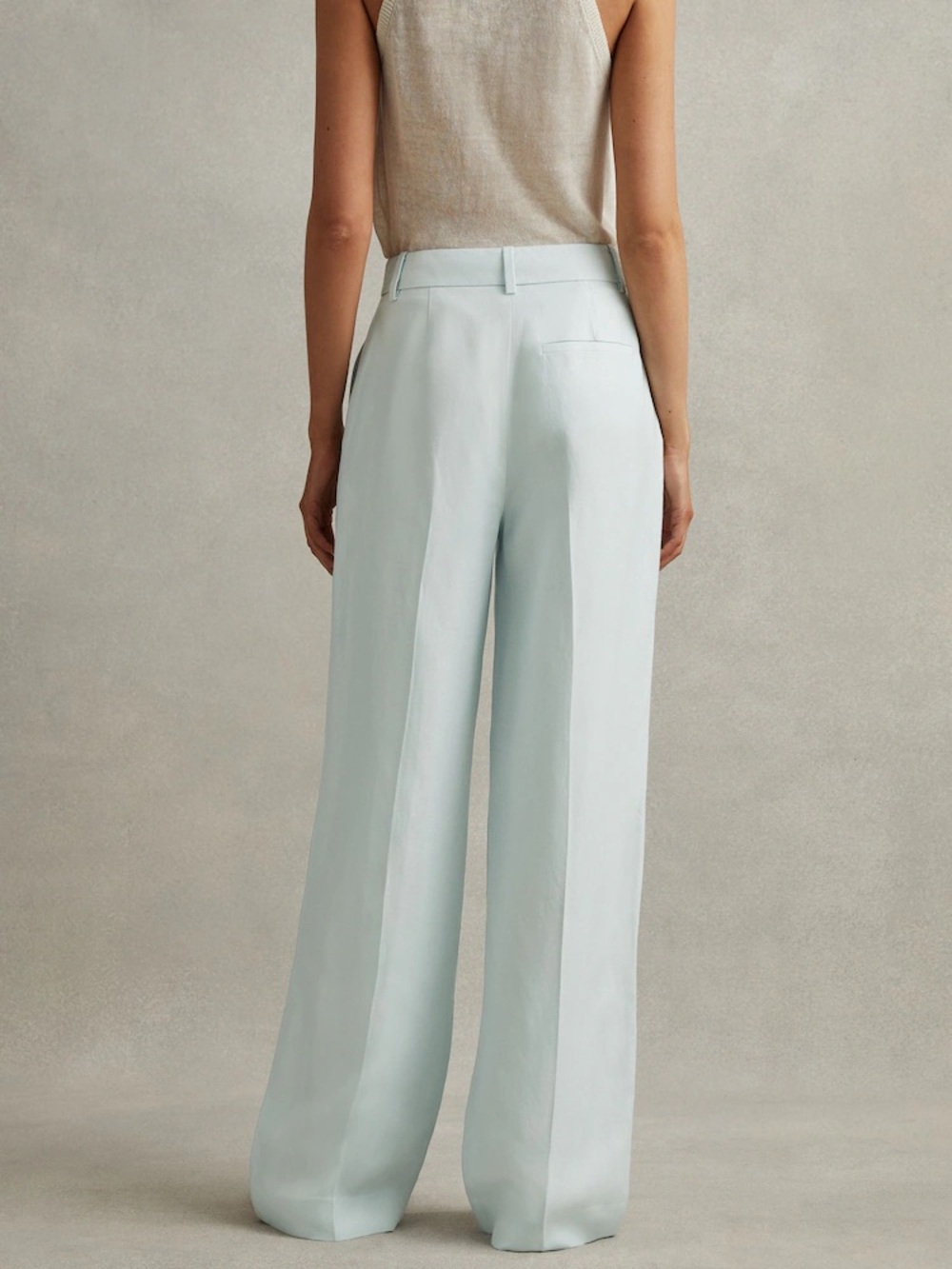 REISS Lori Linen-blend Wide Leg Pant - Picture 3 of 7